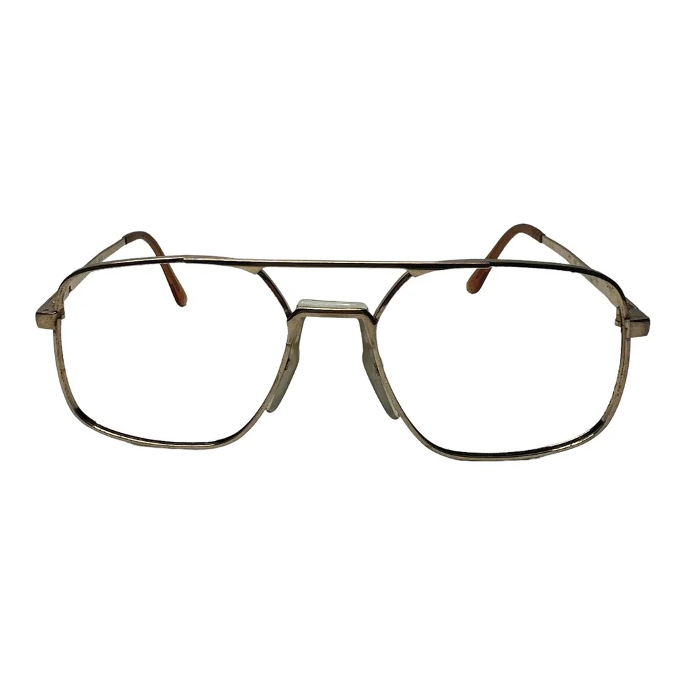 AOSafety Vintage Eyeglasses Frame AO787 OC-1000‎ 59-15-145 Gold Full Rim H3224